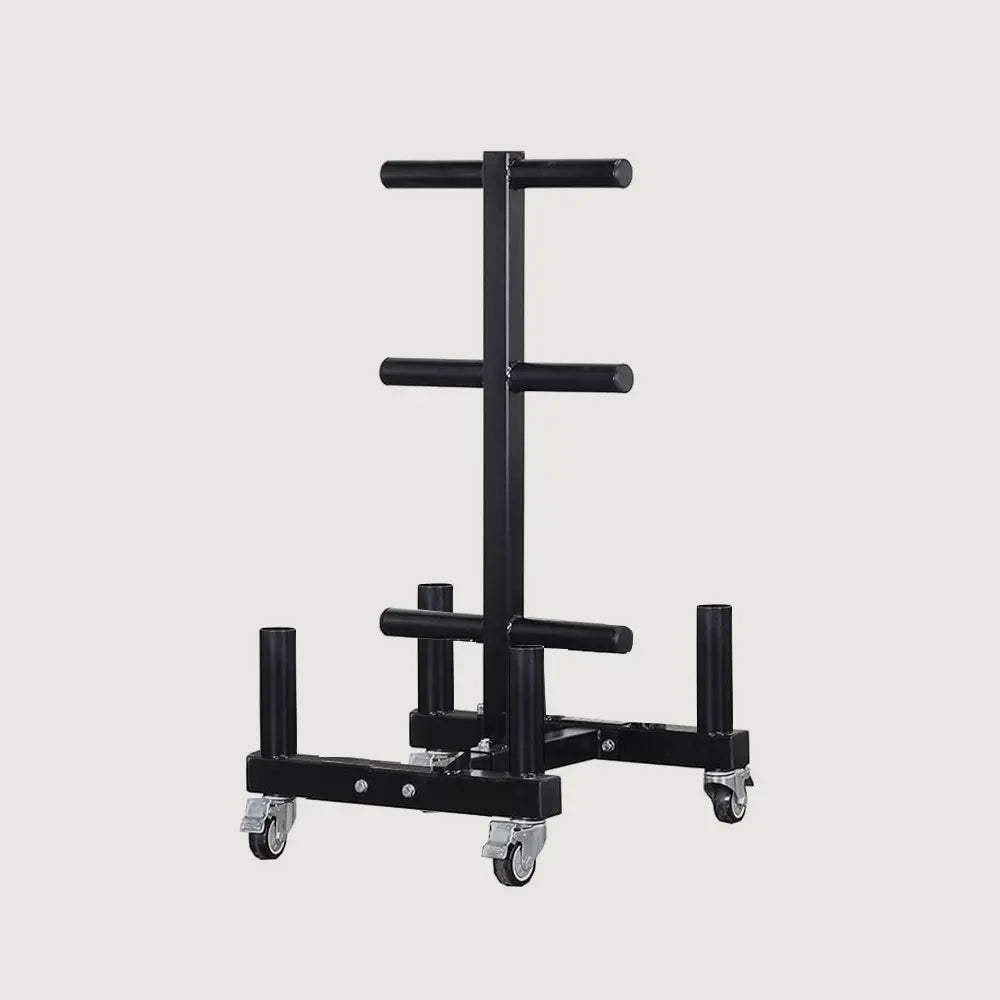 1441 Fitness Commercial Plate Rack and Bar Holder with Wheels