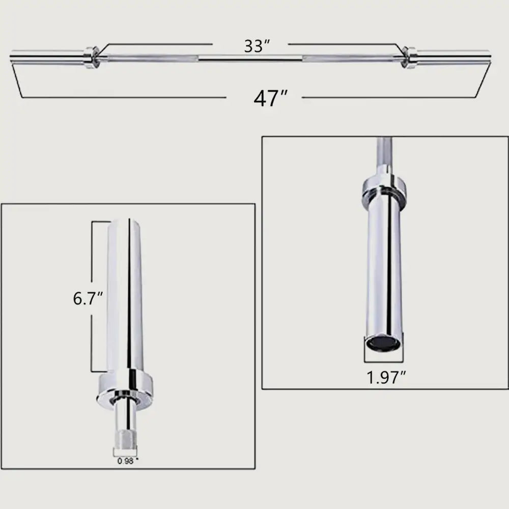 1441 Fitness 4 Ft Olympic Bar with Collars - 7 kg