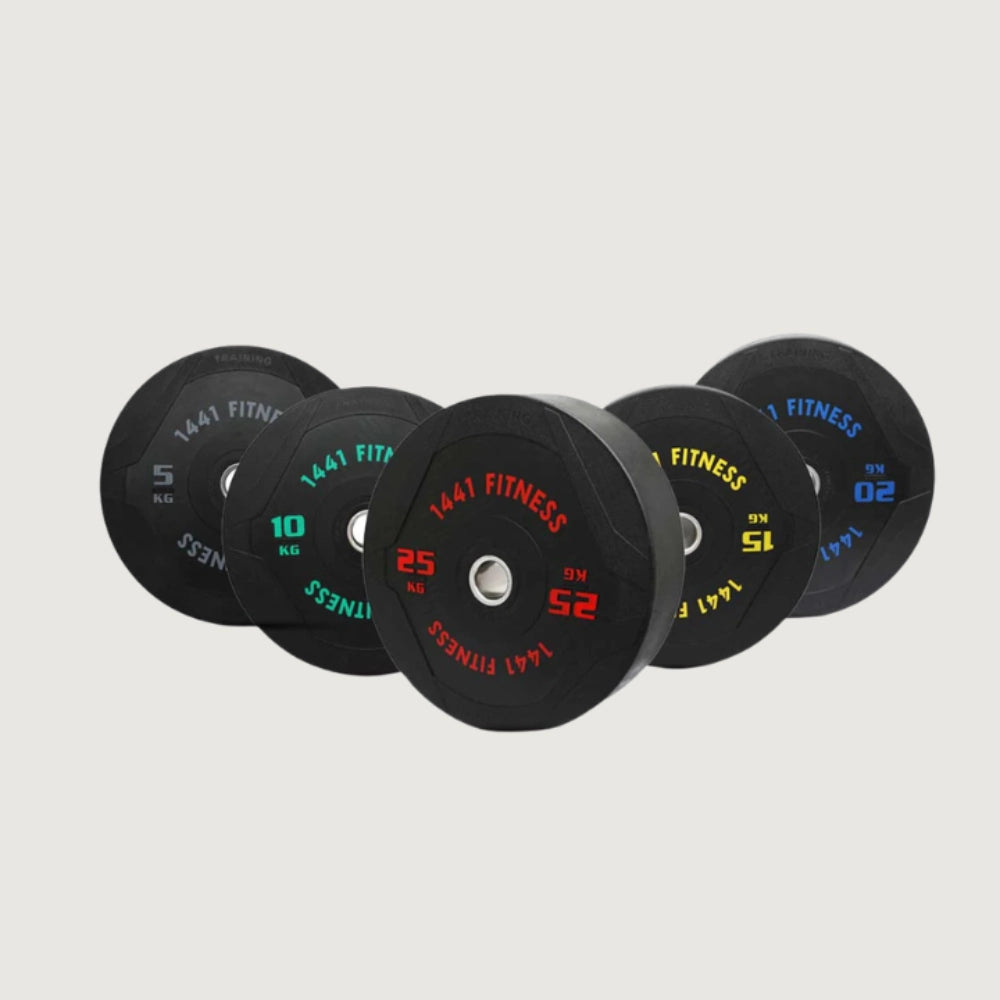 1441 Fitness PU Black Rubber Bumper Plate