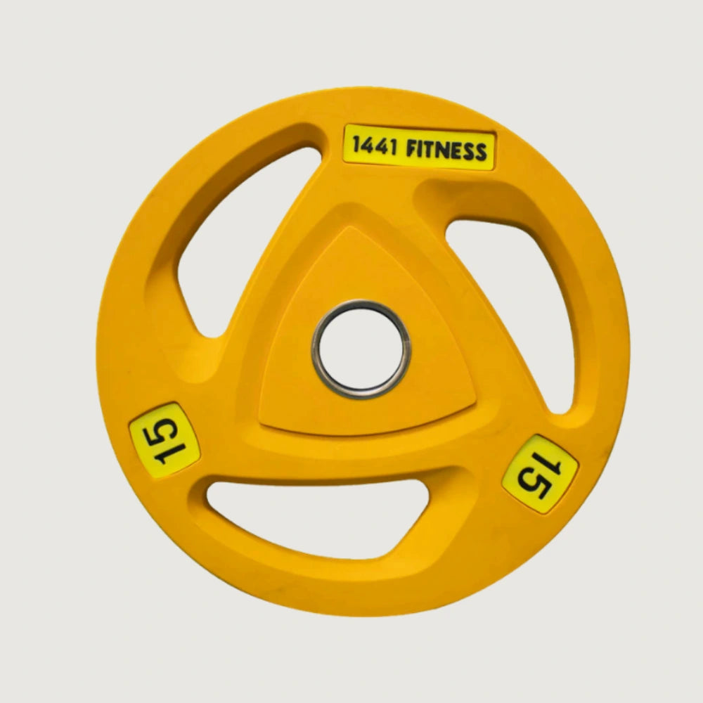 1441 Fitness Tri Grip Color PU Olympic Plate