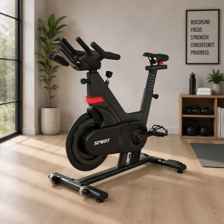 Spirit Fitness Indoor Bike with console and coaching light (electro magnetic resistance)