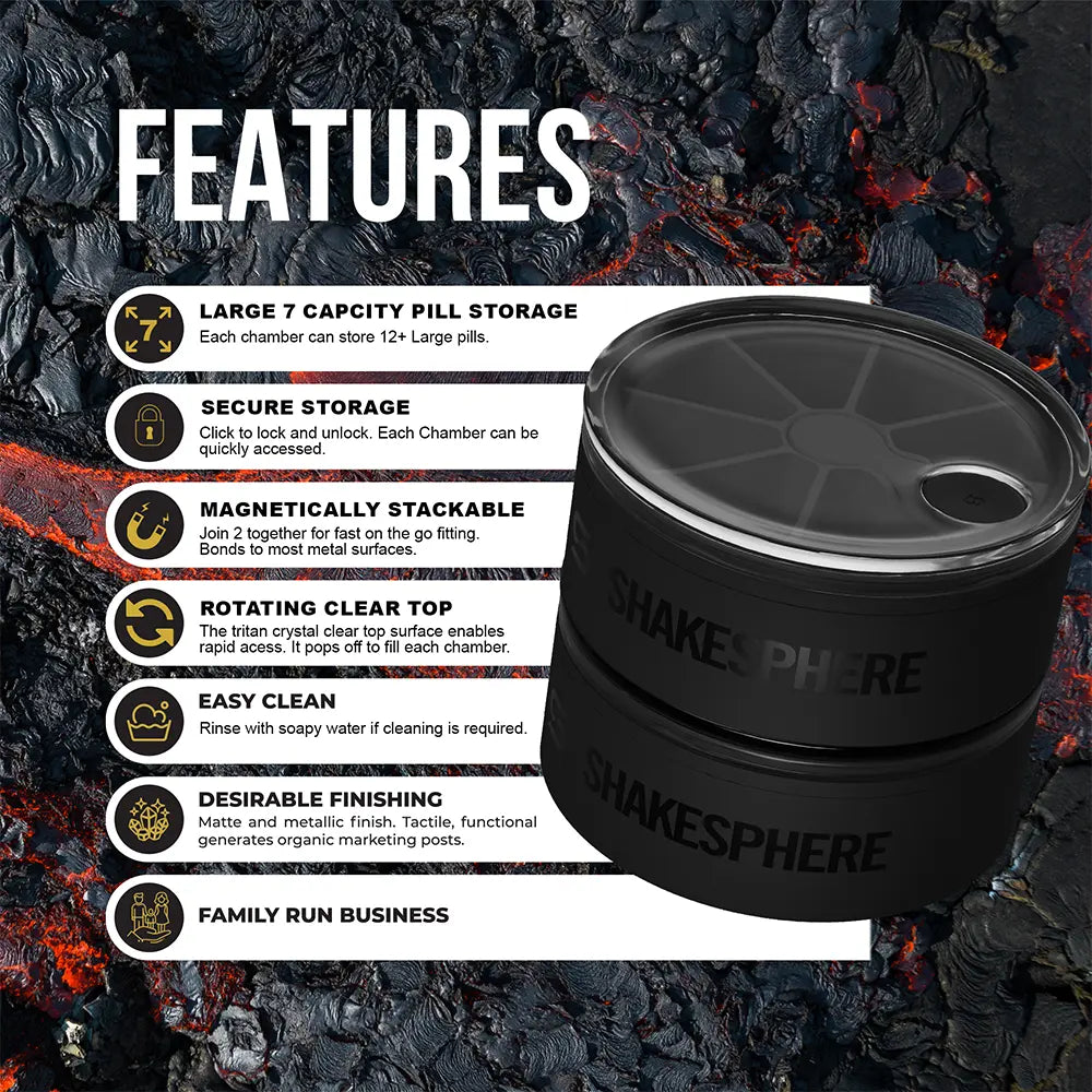 ShakeSphere Magnetic Pill Storage