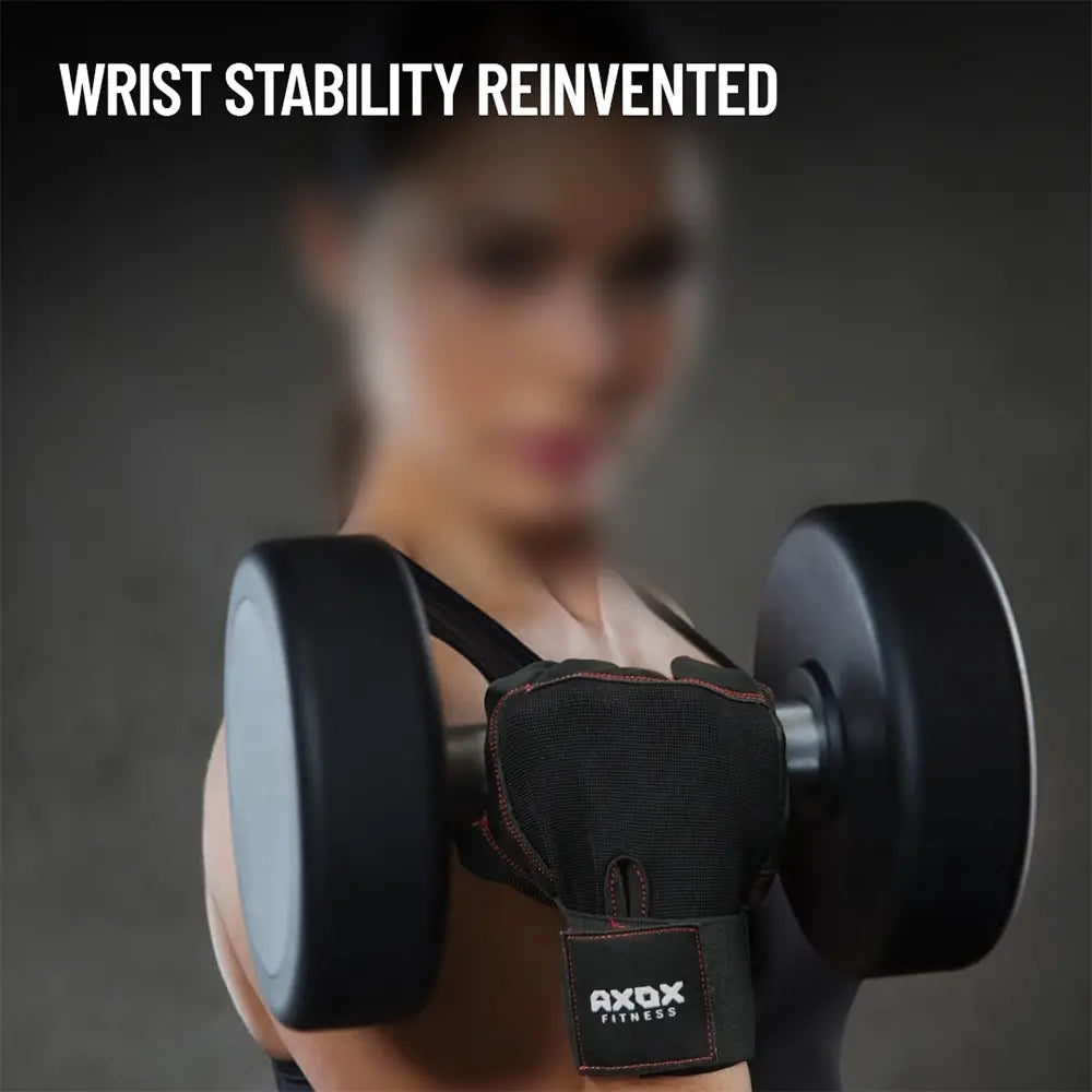 Axox Fitness Leather Weight Lifting Gloves