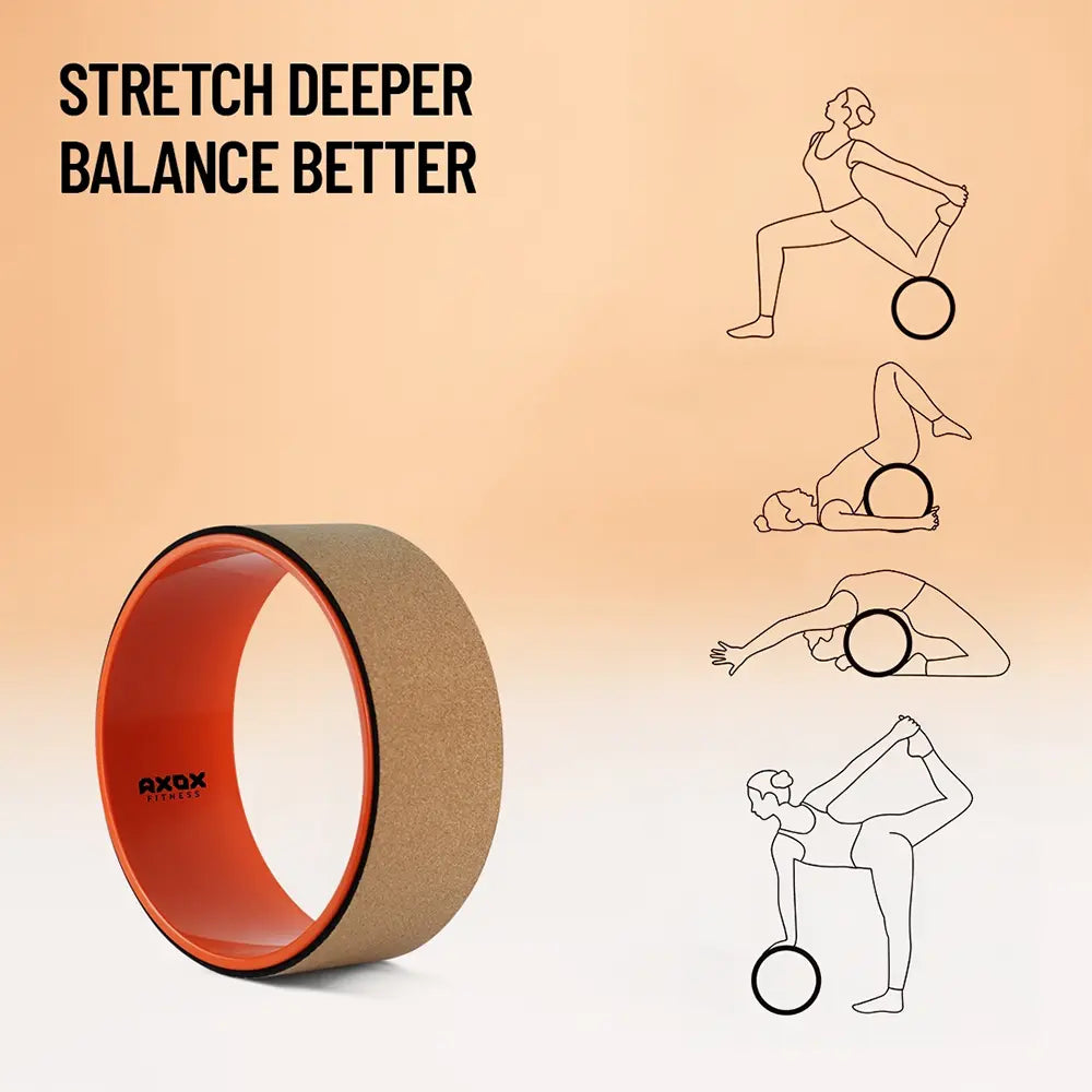 Axox Fitness Cork Yoga Wheel