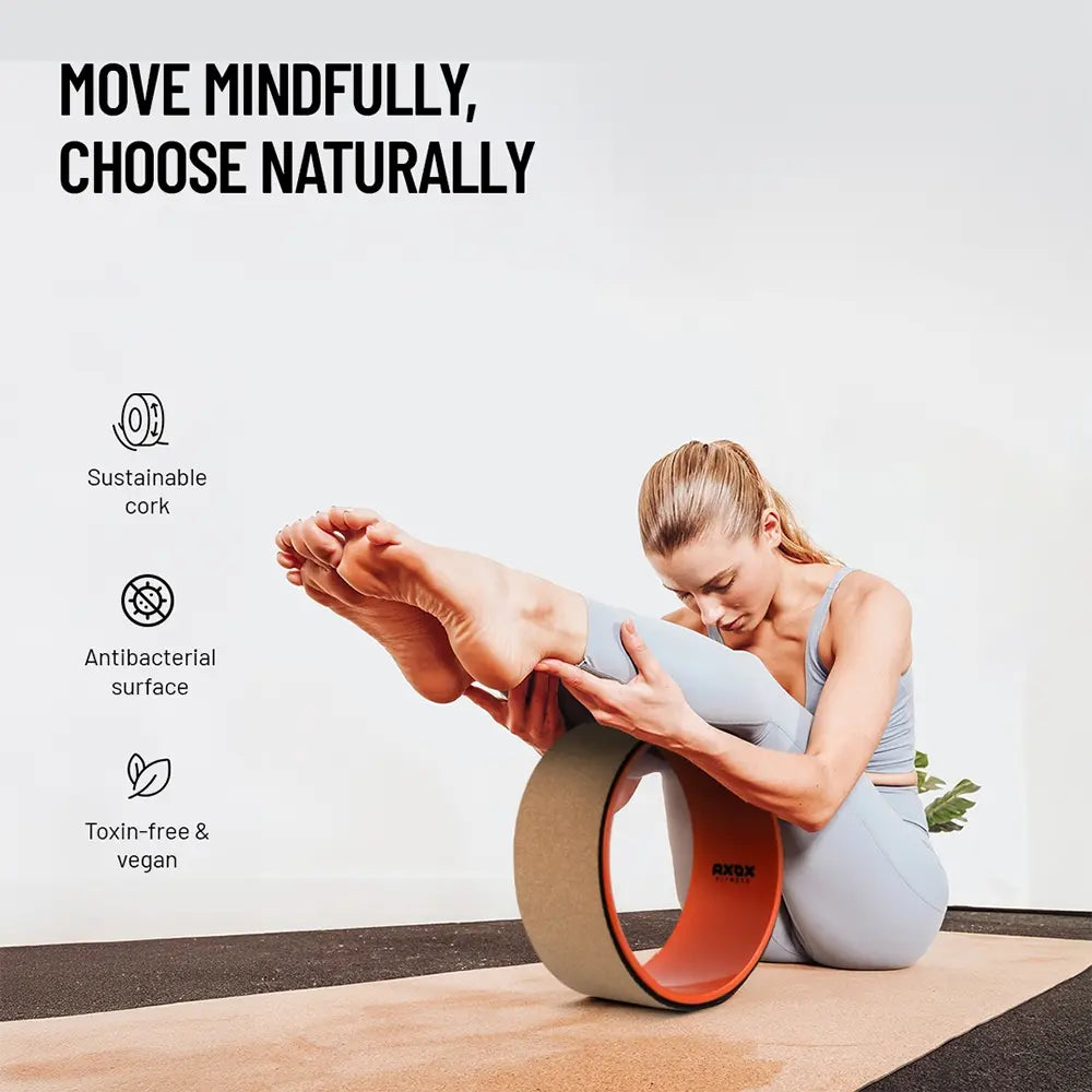 Axox Fitness Cork Yoga Wheel
