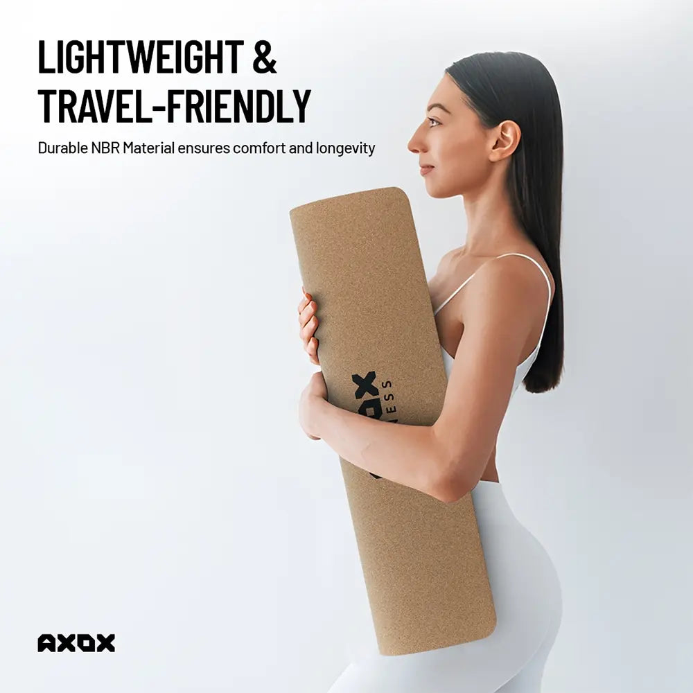 Axox Fitness Cork and TPE Yoga Mat