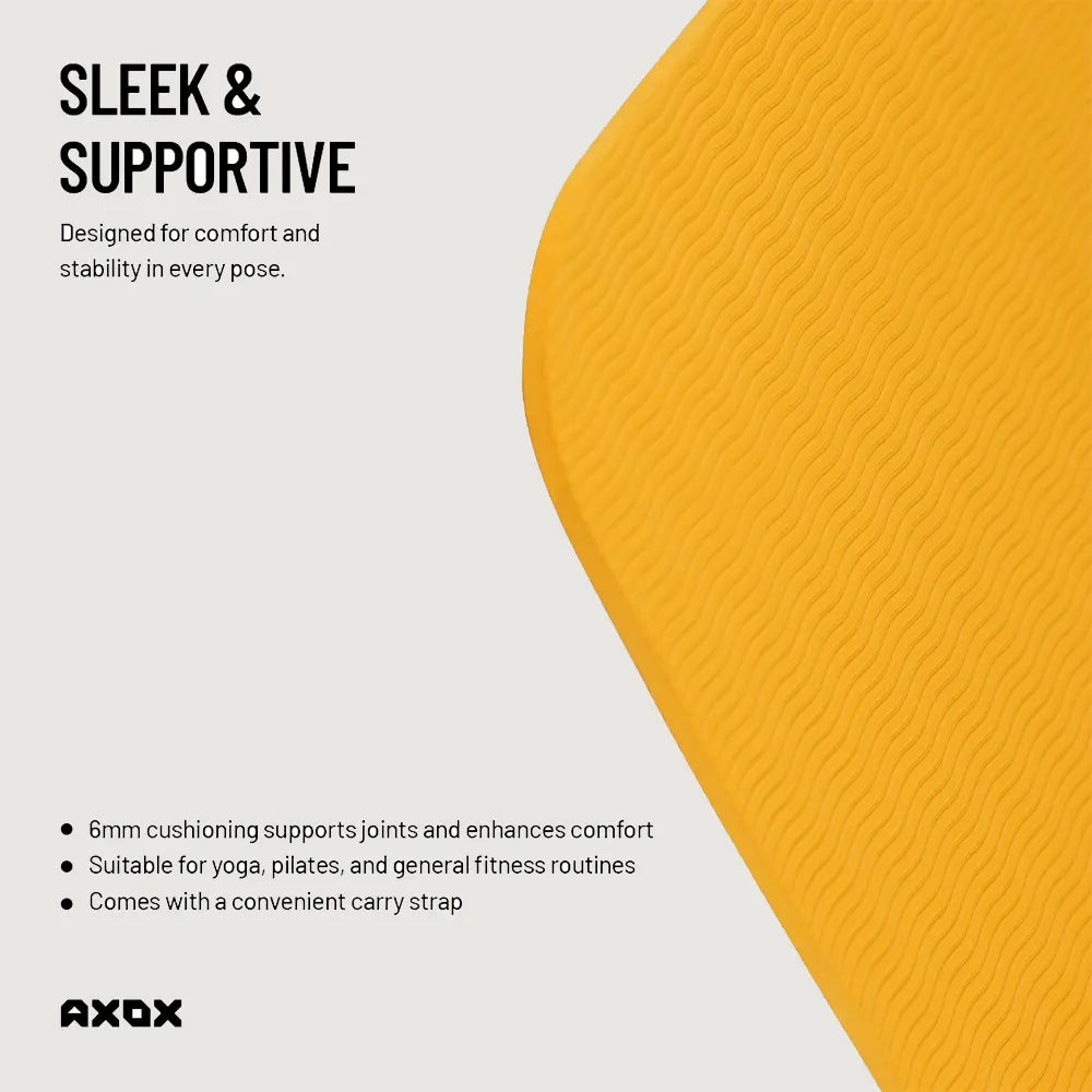 Axox Fitness TPE Yoga or Exercise Mat 6mm