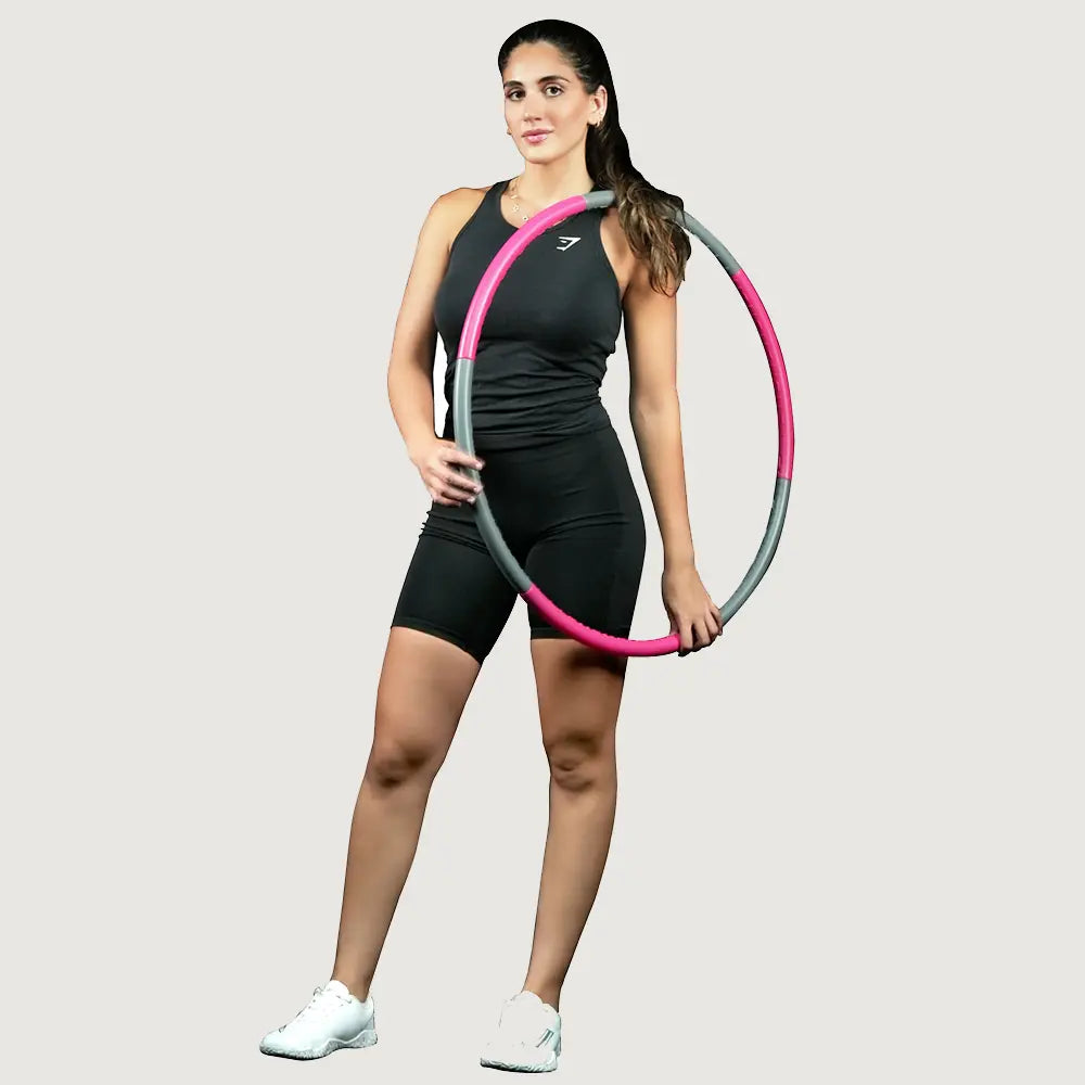 Axox Fitness Hula Hoop Pink Grey