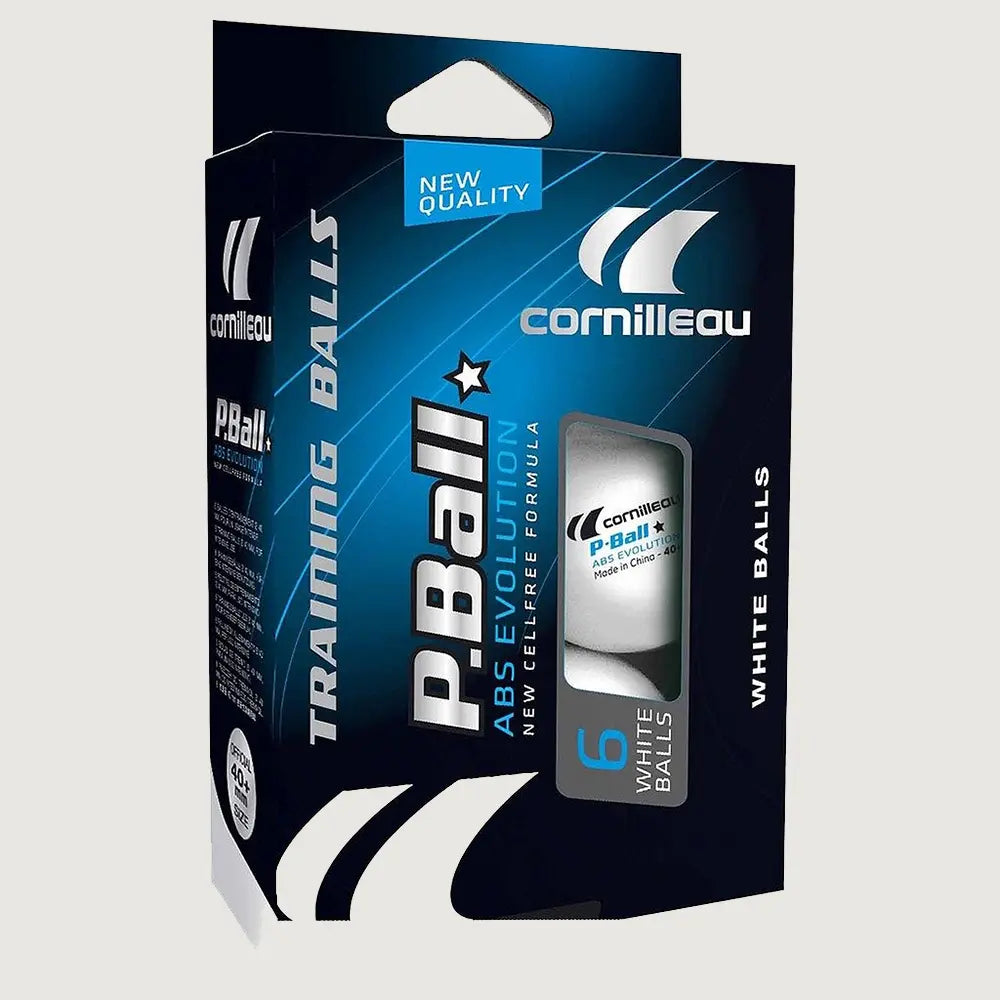 Cornilleau P-Ball ABS Evolution 1* White 6 Plastic Balls
