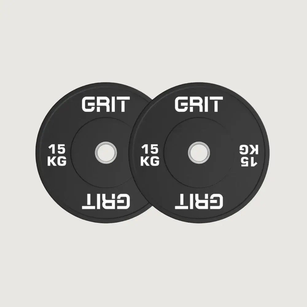 GRIT Black Bumper Weight Plates - Pair