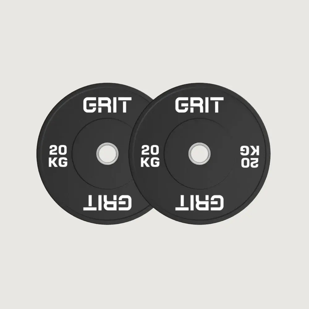 GRIT Black Bumper Weight Plates - Pair