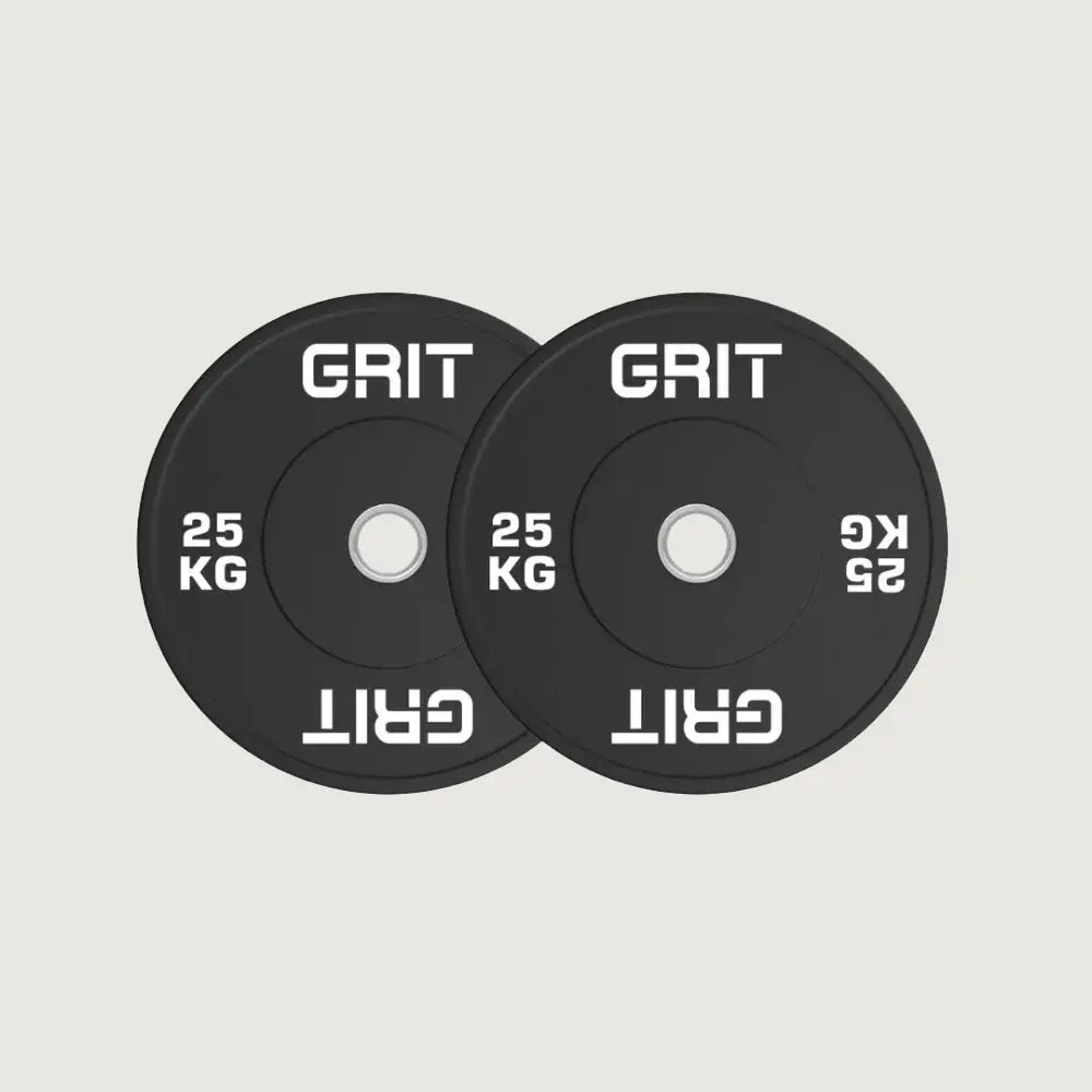 GRIT Black Bumper Weight Plates - Pair