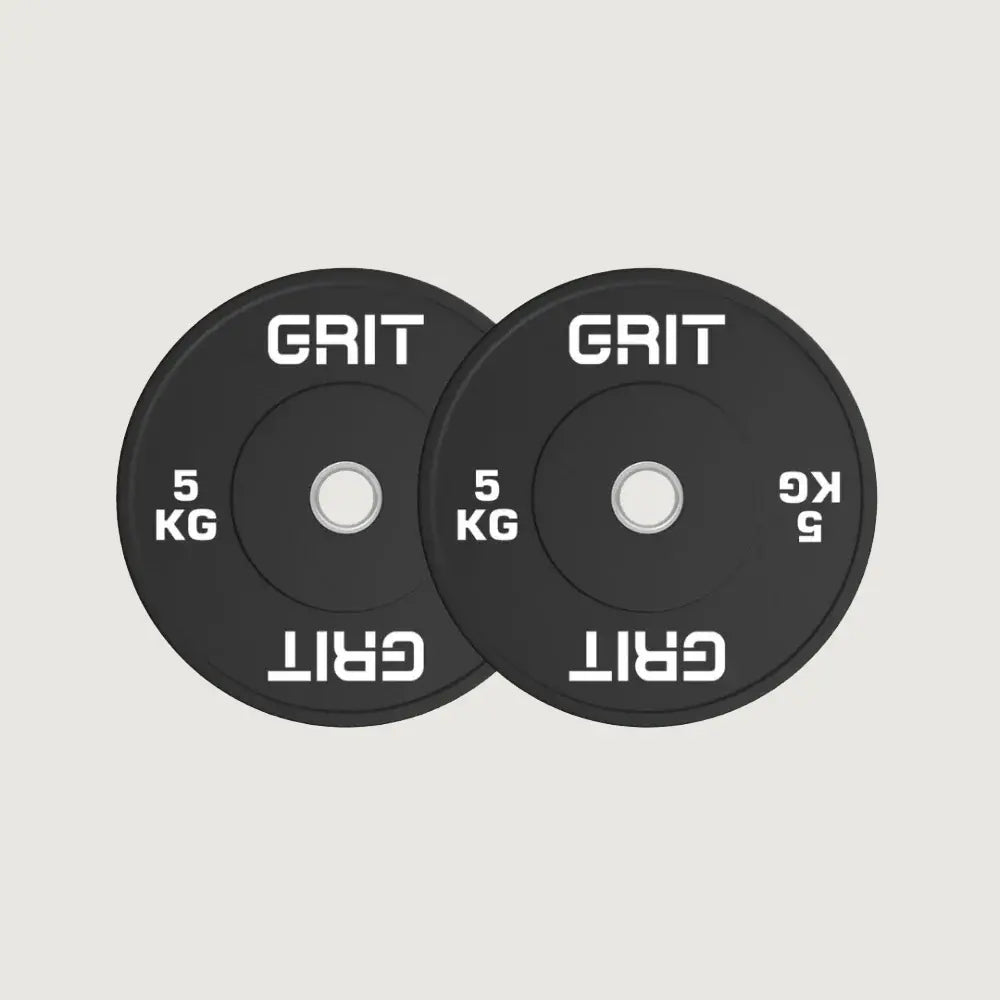 GRIT Black Bumper Weight Plates - Pair