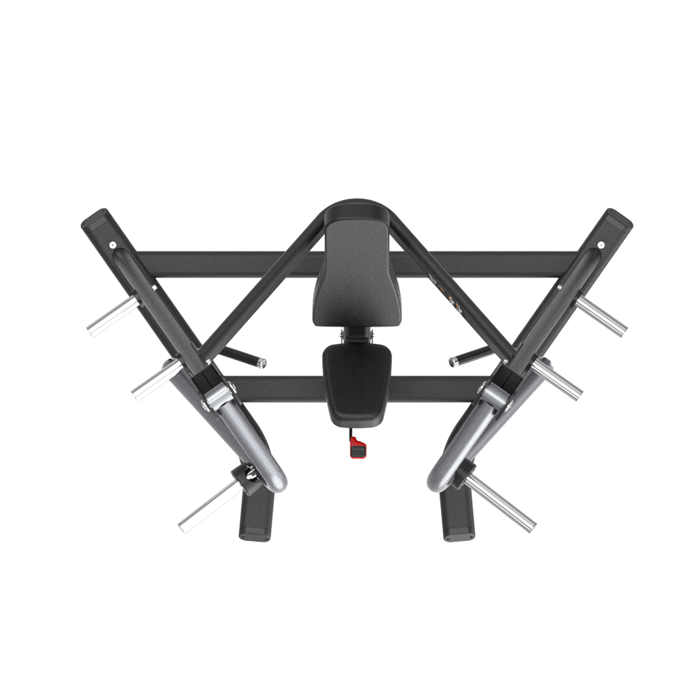 Black and silver Insight Fitness Decline Chest Press - SH012 on a white background