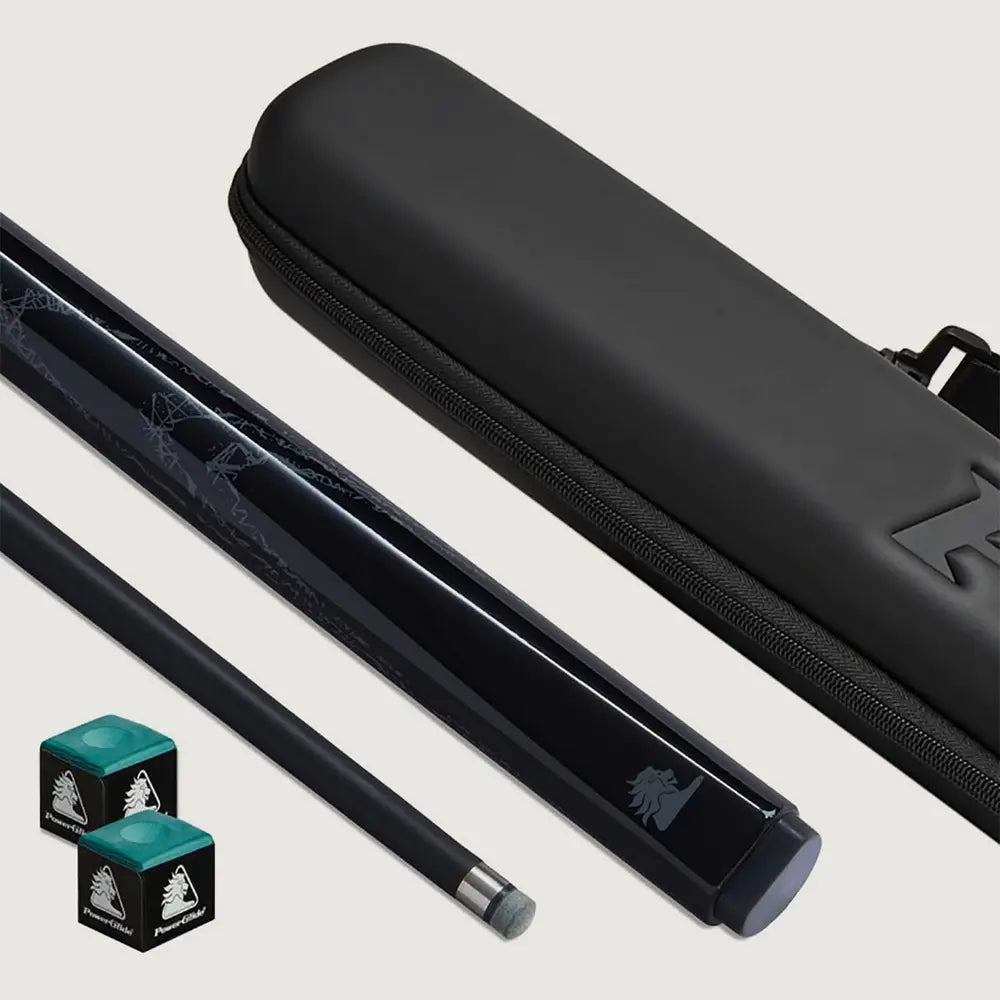 PowerGlide Fibreglass Snooker Cue and Svartur Case Set