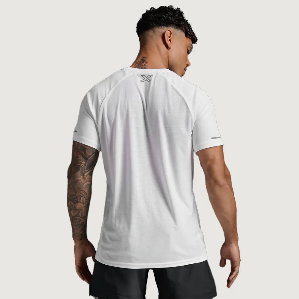 Aero Tee - White/Silver Reflective L T-Shirt