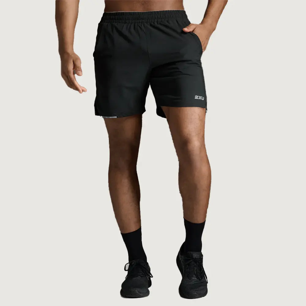 Aero 7 Inch Shorts - Black/Silver Reflective