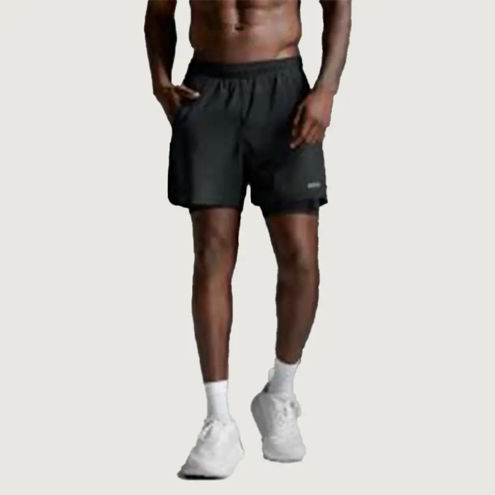 2XU Aero Mesh 2-in-1 5 Inch Short Eucalyptus/Black Reflective
