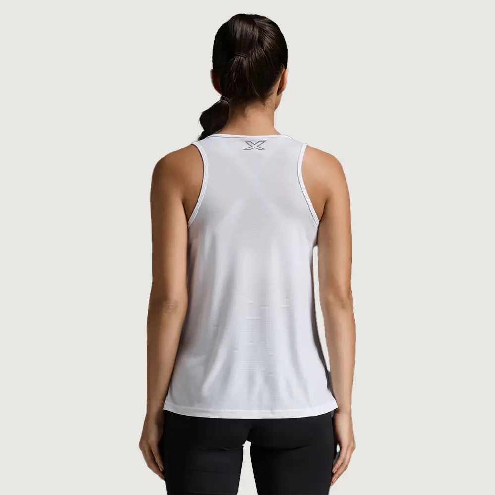 Aero Singlet White/Silver Reflective Tank