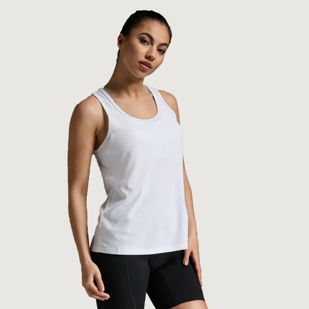 Aero Singlet White/Silver Reflective Tank