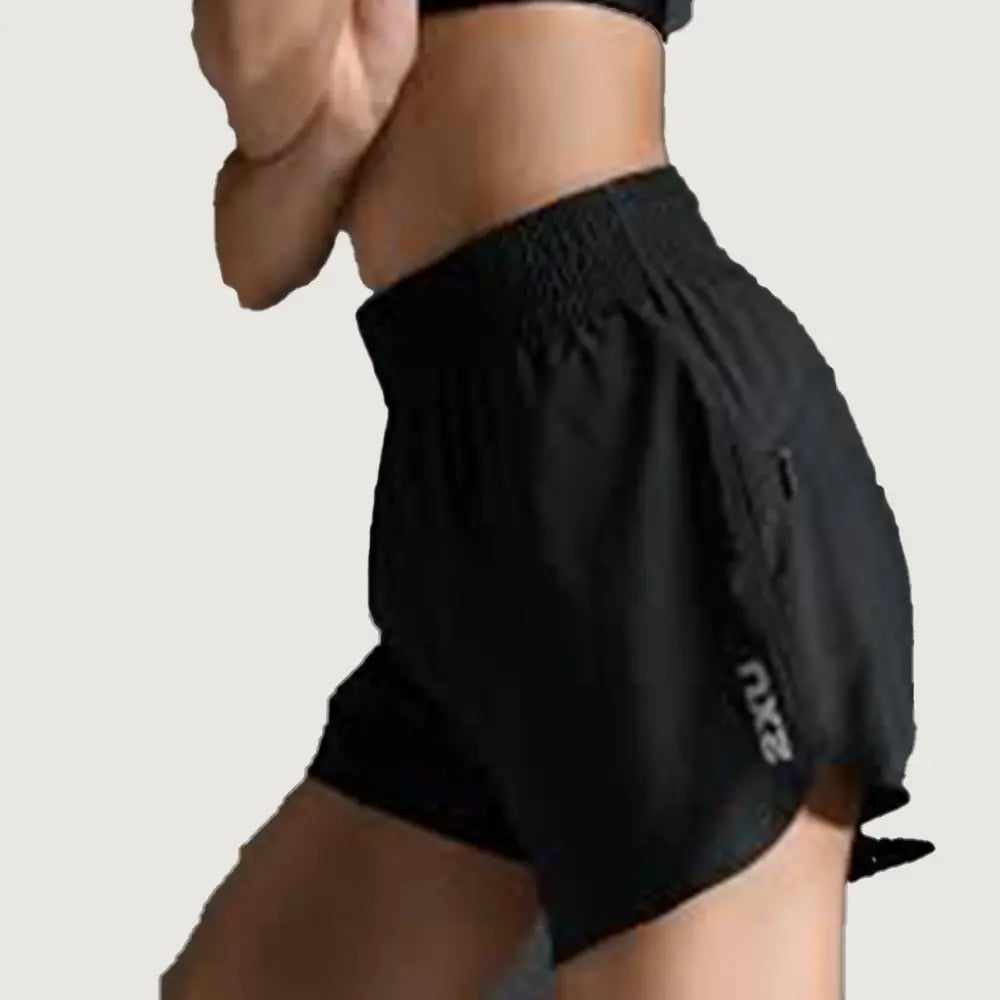 Aero Hi-Rise 4 Inch Shorts Black/Silver Reflective