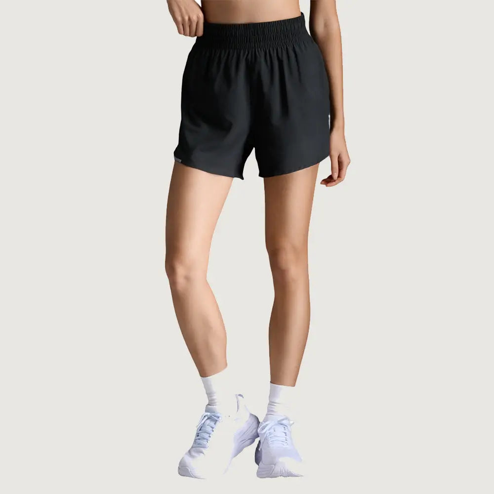 2XU Aero Hi-Rise 4 Inch Shorts Black/Silver Reflective