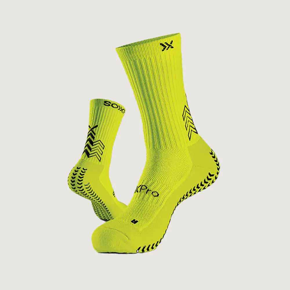SOXPro Classic Grip Socks - Fluo Yellow