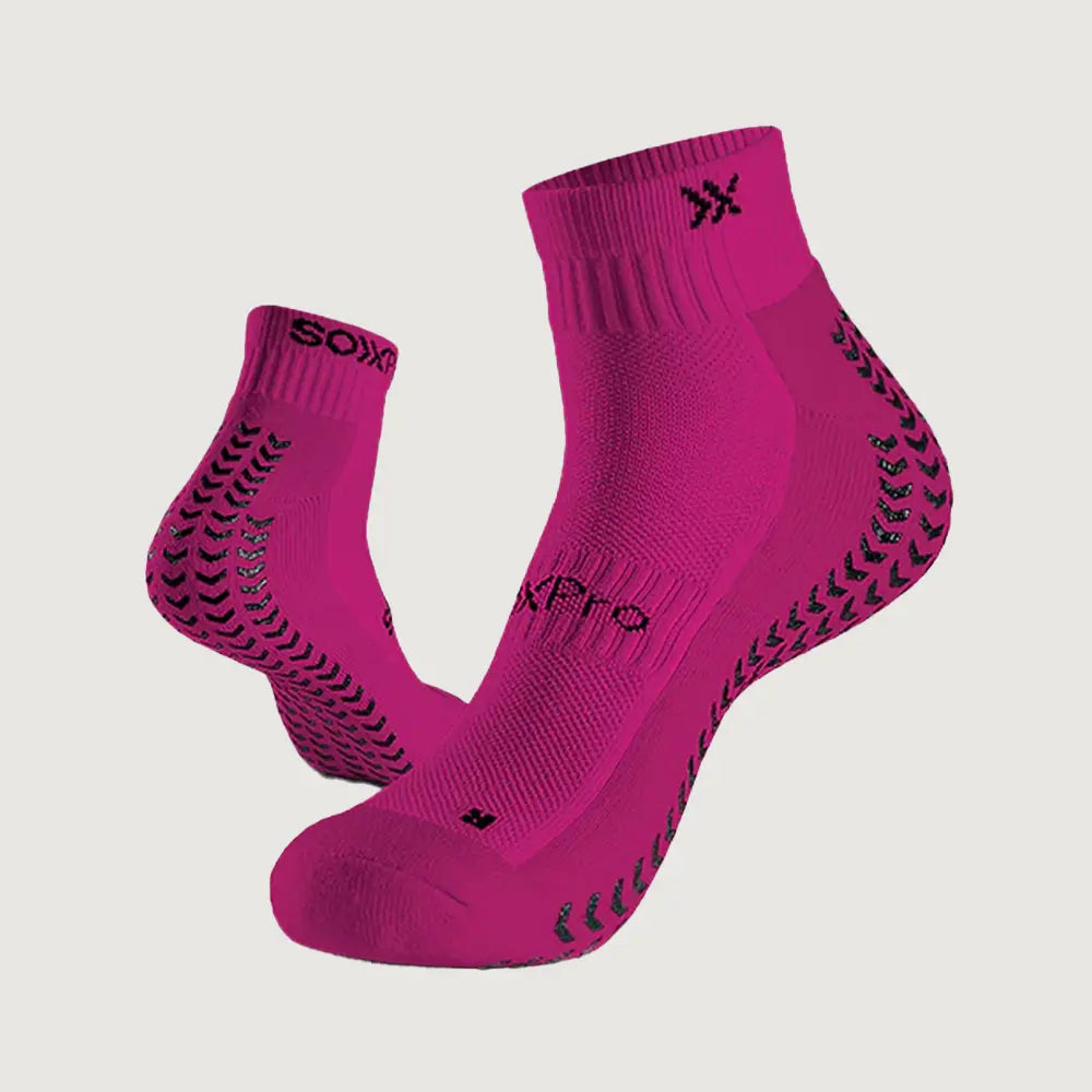 SOXPro Low Cut Grip Socks - Fluo Fuchsia
