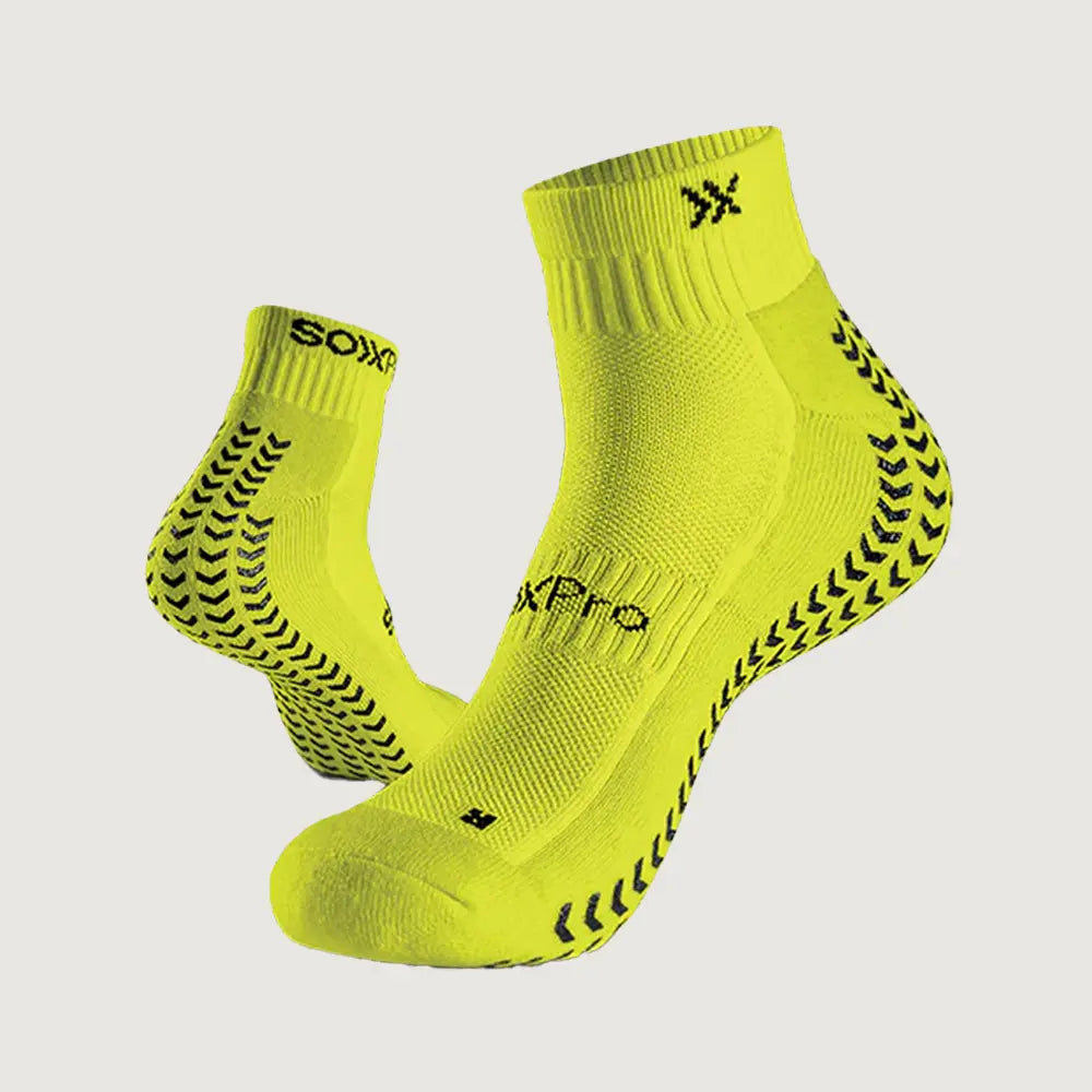 SOXPro Low Cut Grip Socks - Fluo Yellow