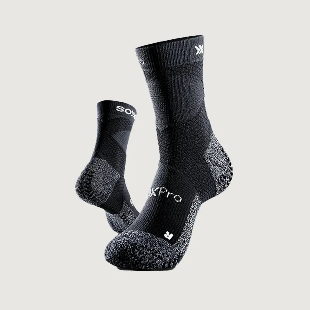 SOXPro Trekking Grip Socks - Black / Mid Calf