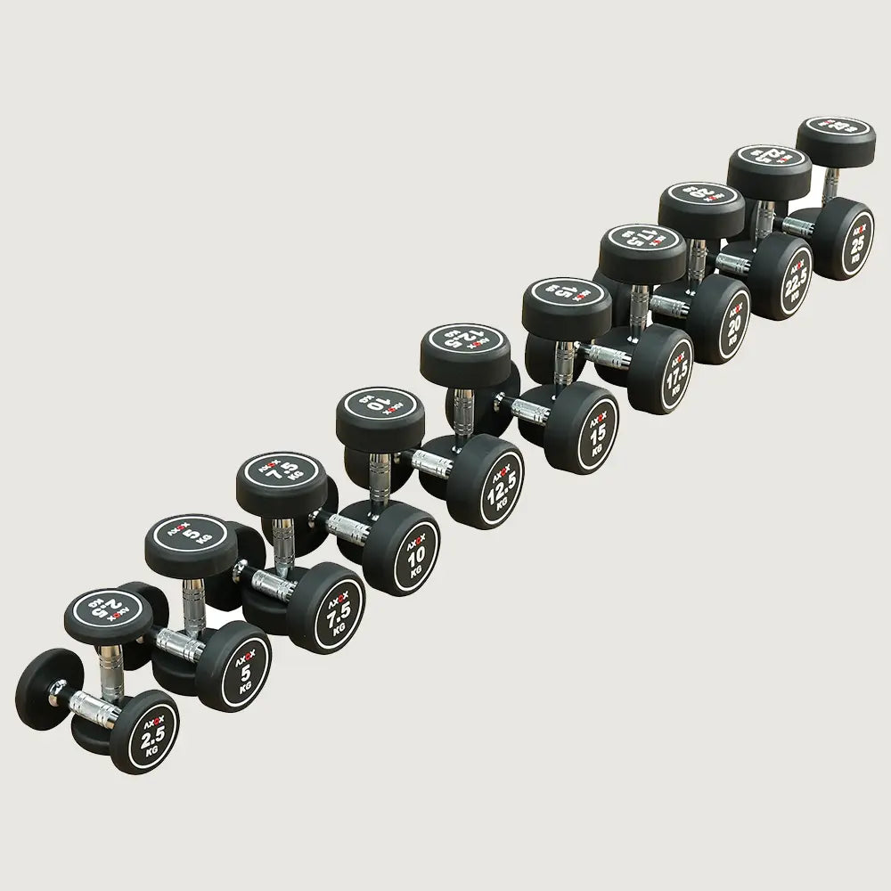 Axox Fitness Steel Dumbbell with Rubber Coated Head