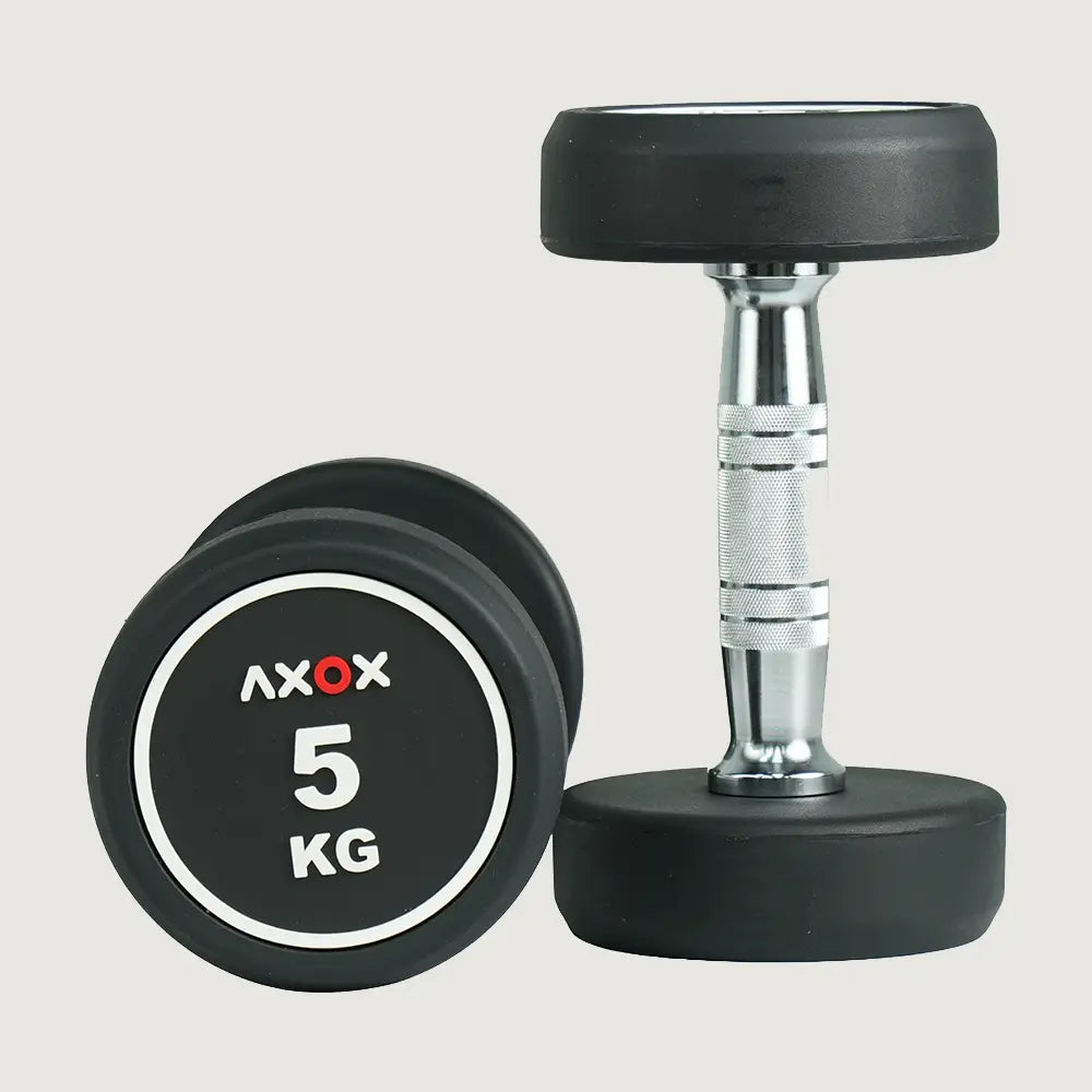 Axox Fitness Steel Dumbbell with Rubber Coated Head