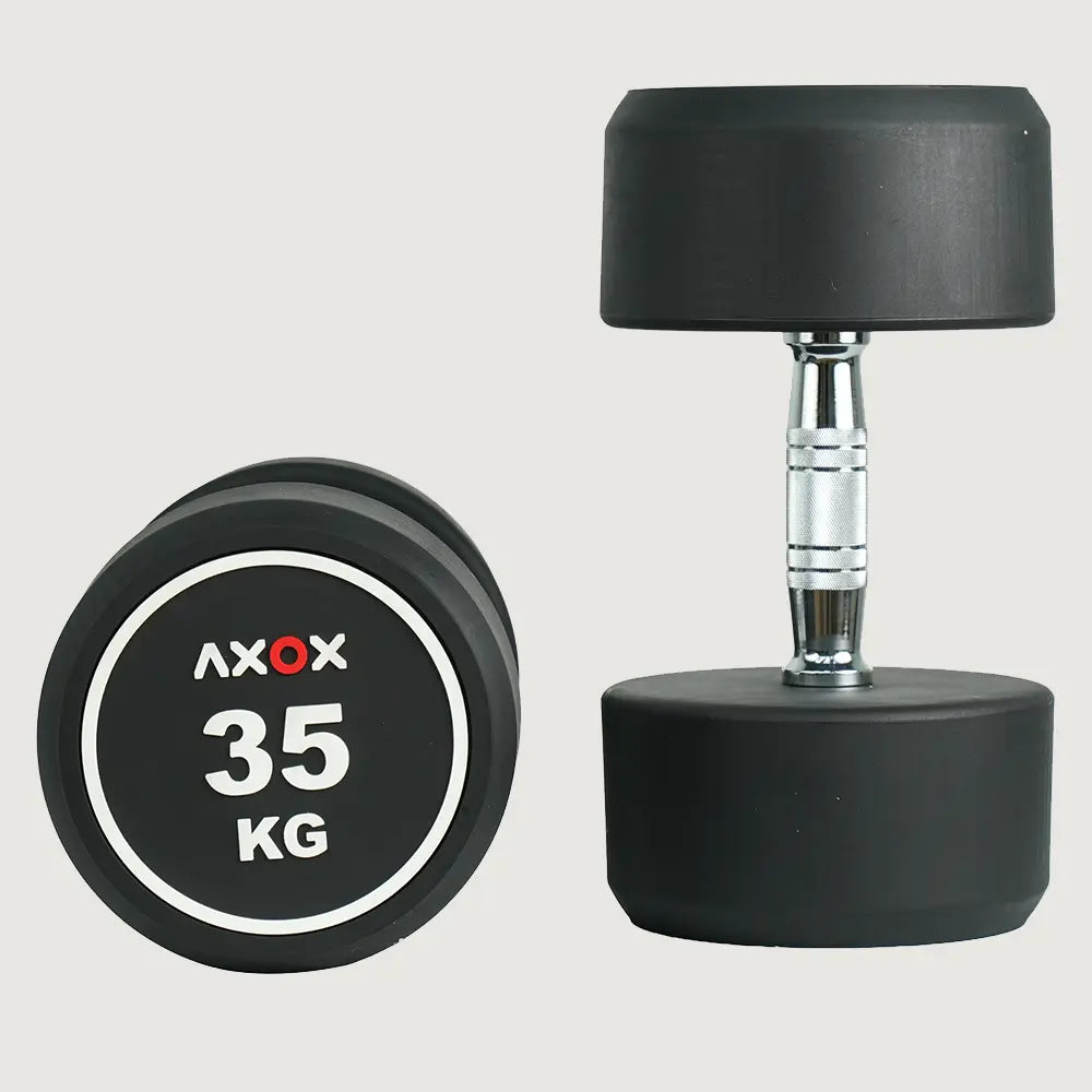 Axox Fitness Steel Dumbbell with Rubber Coated Head