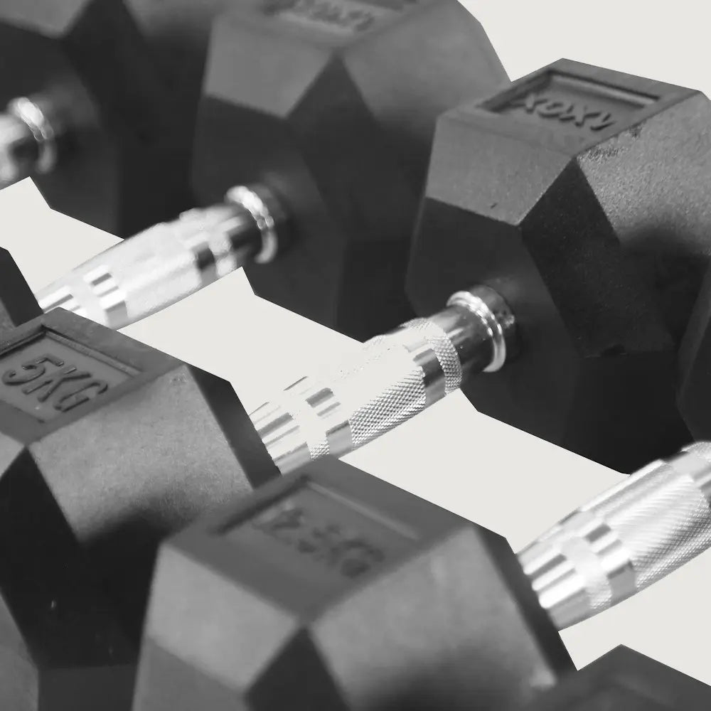 Axox Fitness Hex Rubber Coated Dumbbell Set 1 - 10 KG