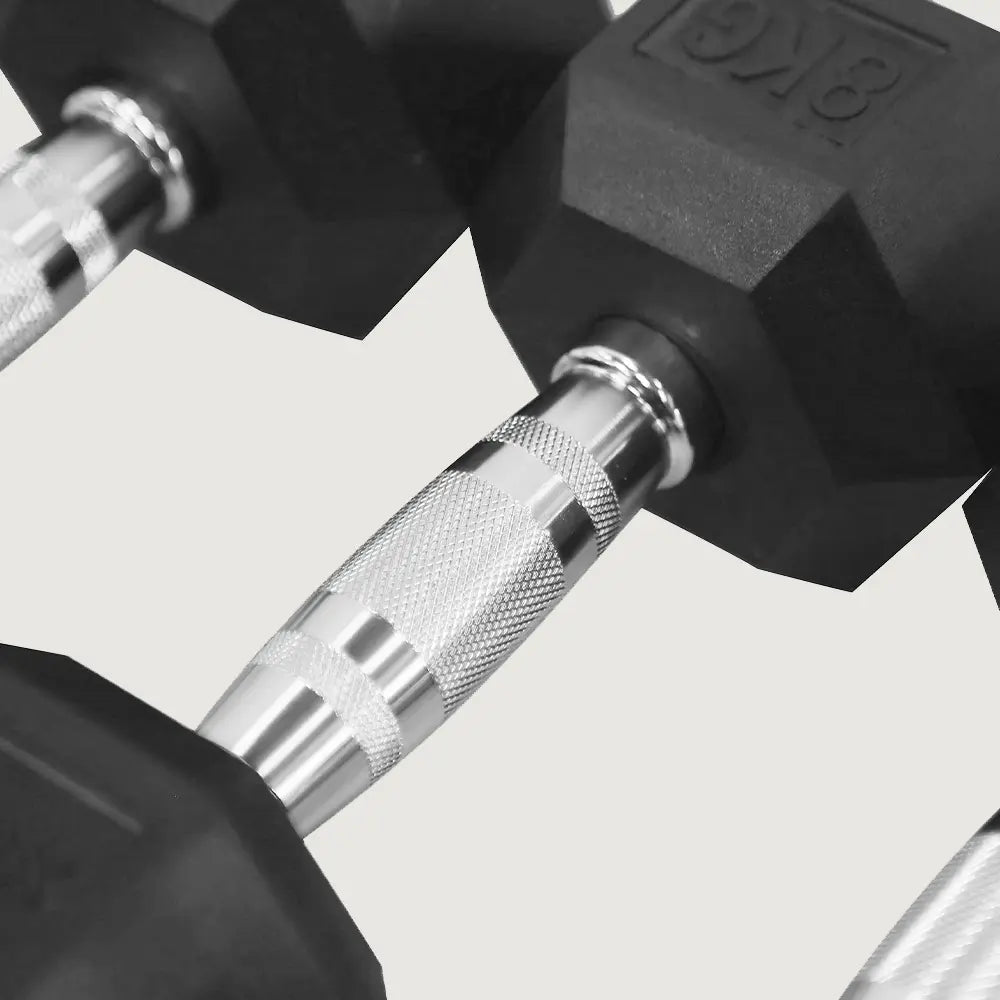 Axox Fitness Hex Rubber Coated Dumbbell Set 1 - 10 KG