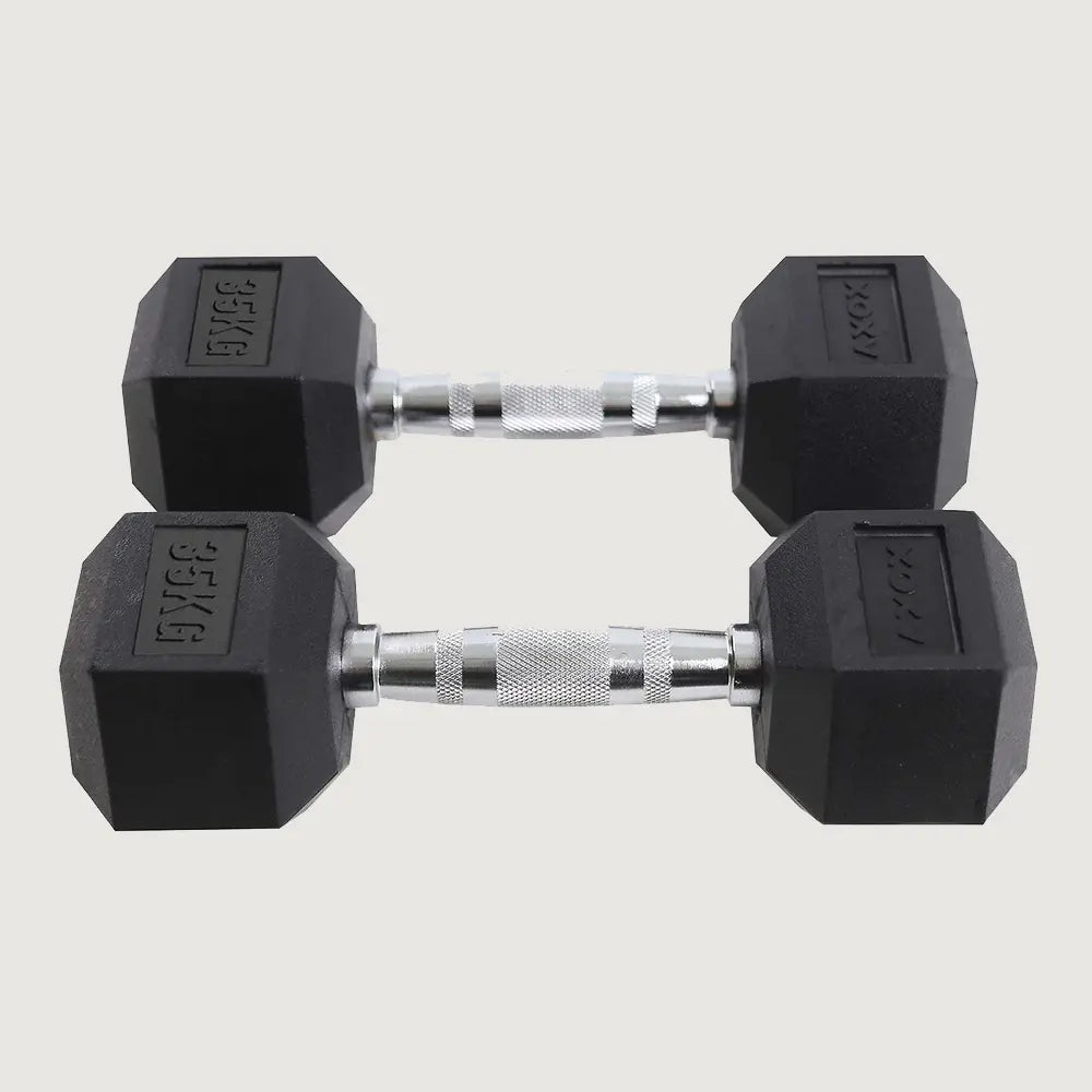 Axox Fitness Hex Rubber Coated Dumbbell