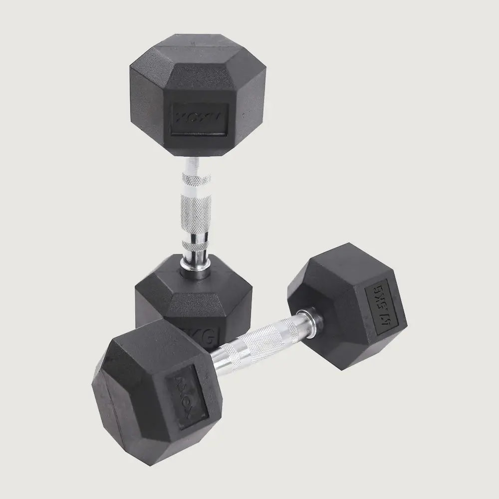 Axox Fitness Hex Rubber Coated Dumbbell