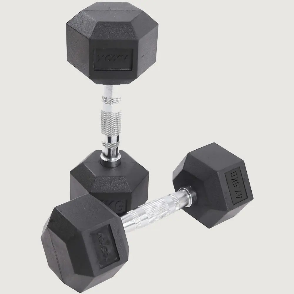 Axox Fitness Hex Rubber Coated Dumbbell