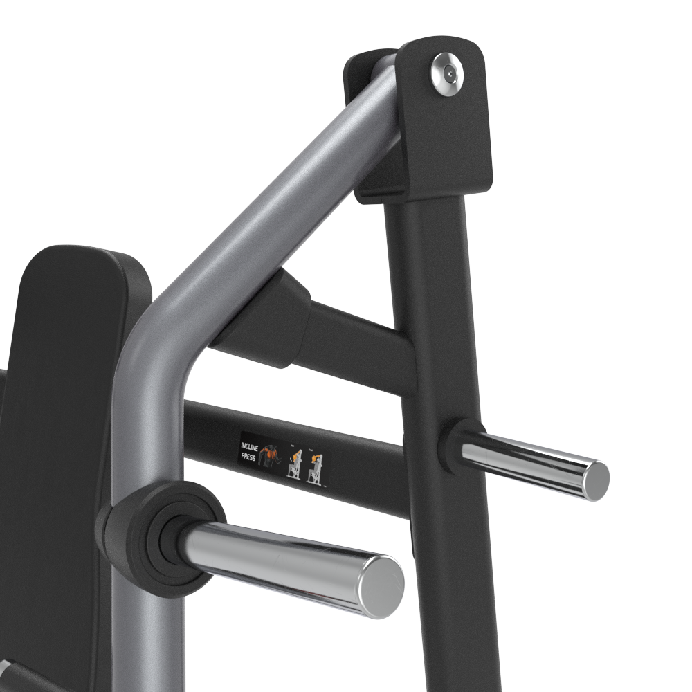 nsight Fitness Incline Chest Press - SH002 component with black and silver design on a white background