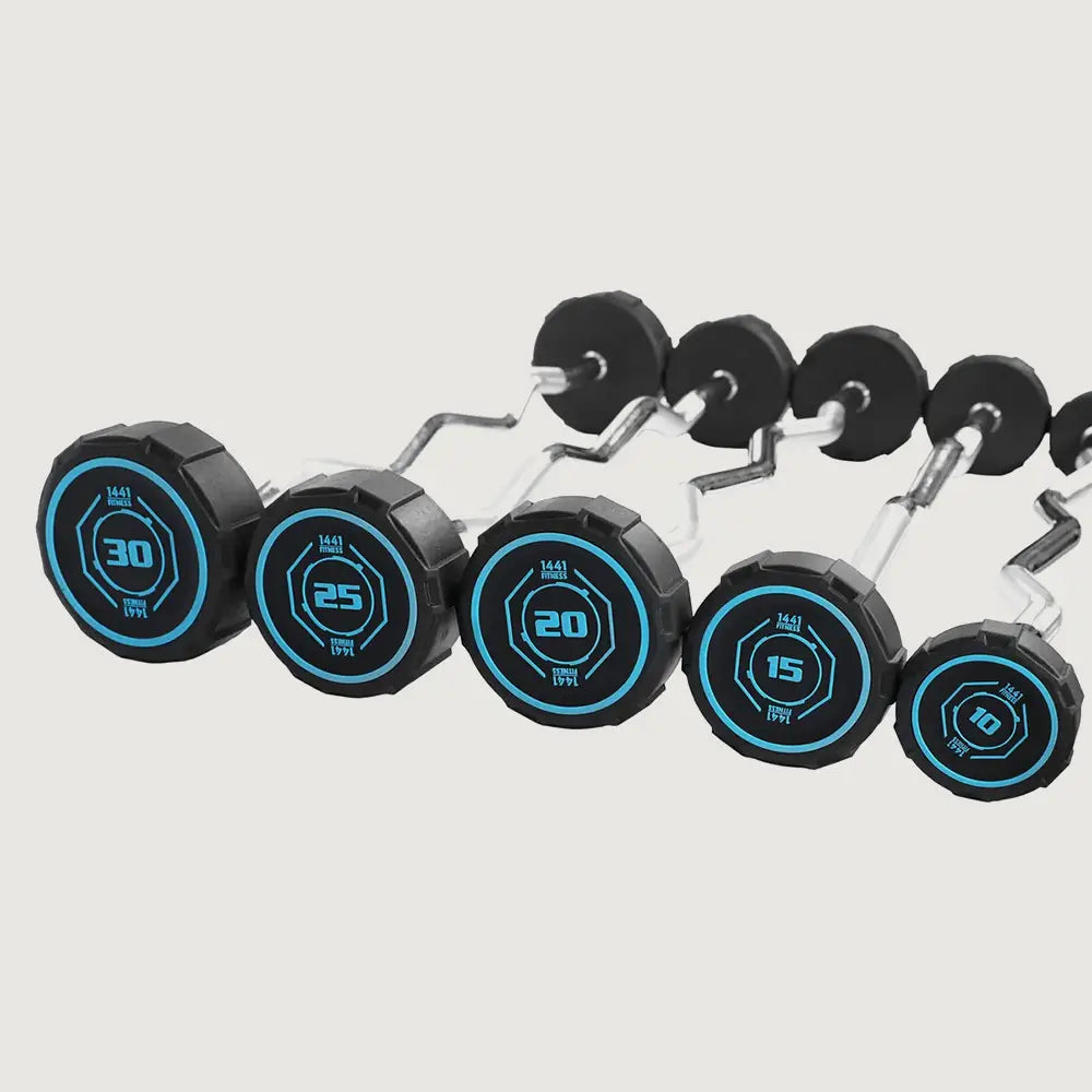 1441 Fitness Fixed Curl PU Barbell