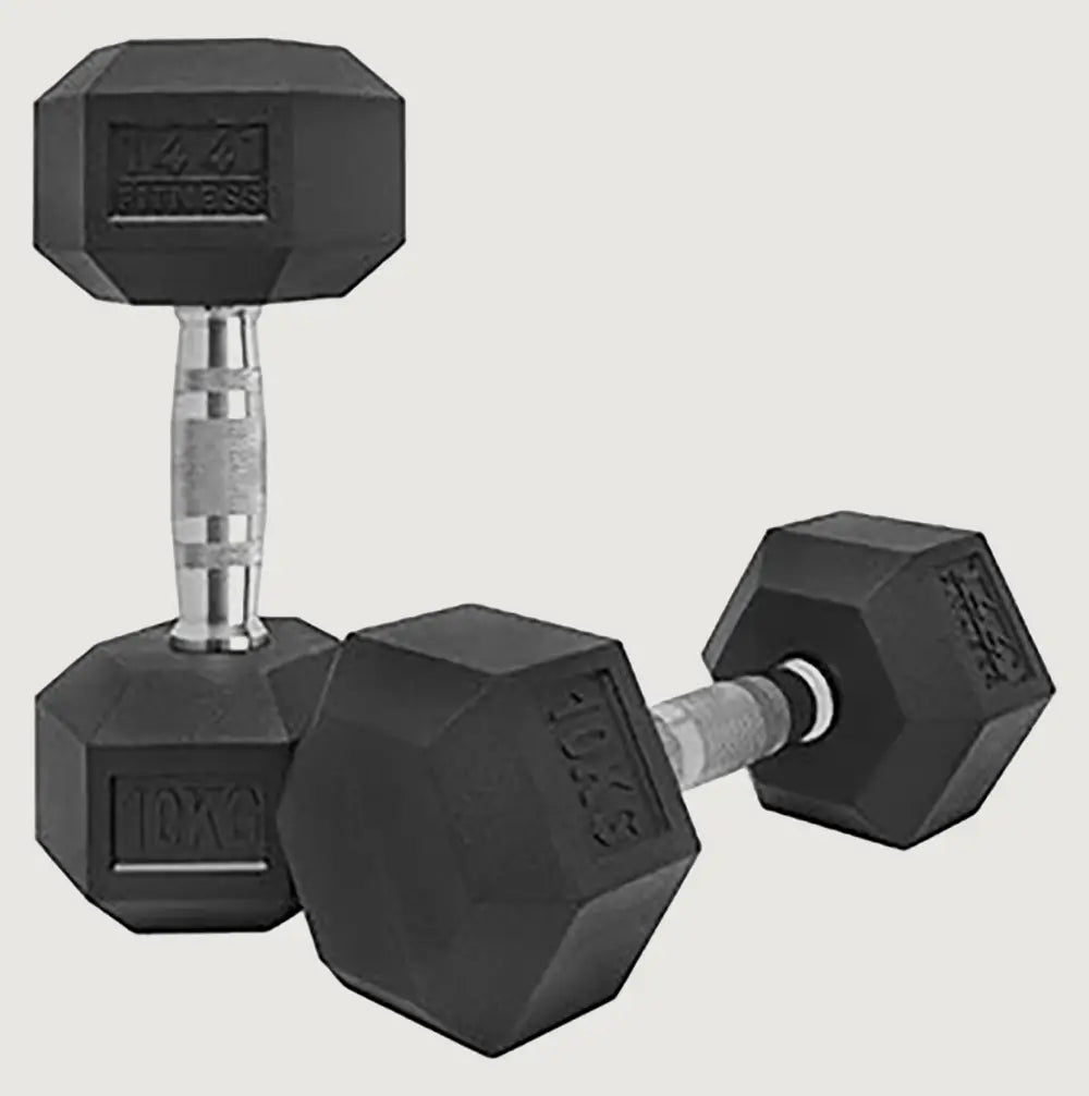 1441 Fitness Rubber Hex Dumbbells (KG)