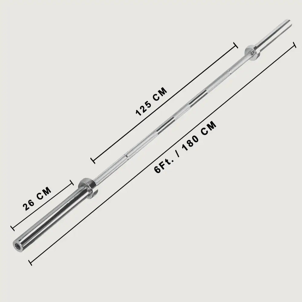 1441 Fitness 6 Ft Olympic Bar with Collars - 15 Kg