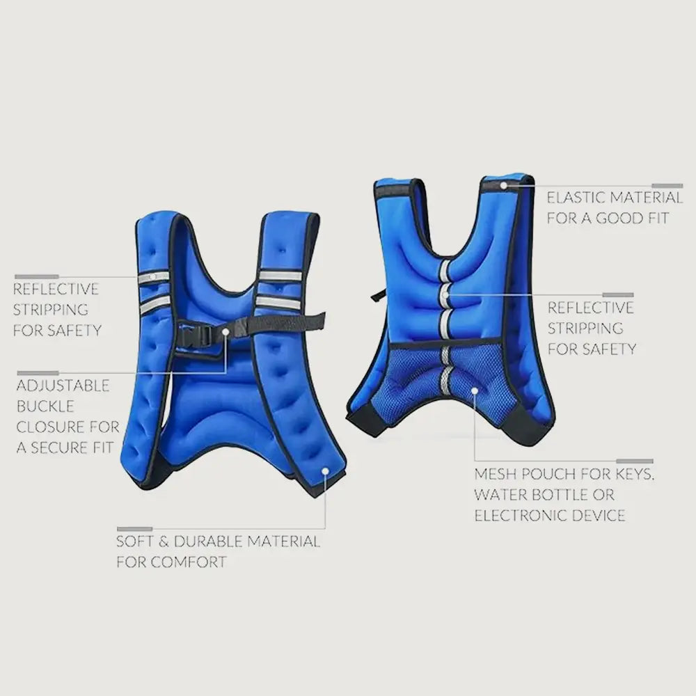 1441 Fitness Neoprene Weight Vest - Blue