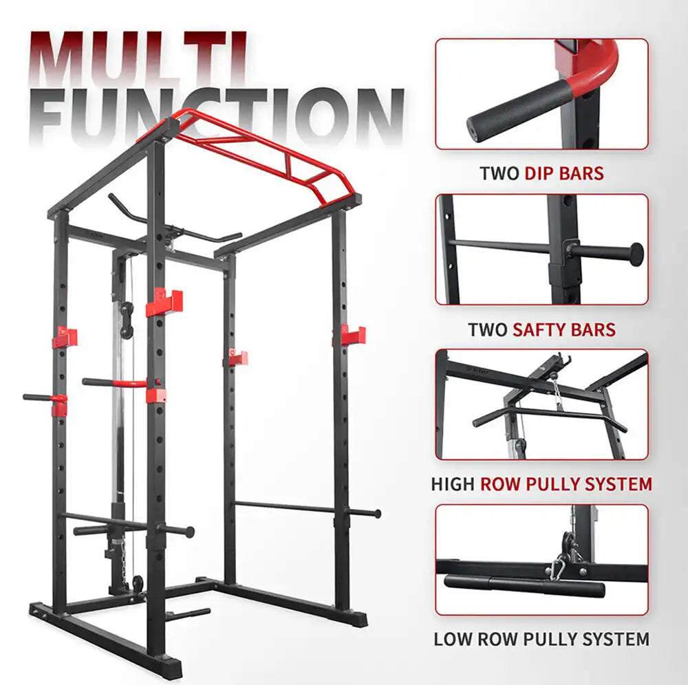 1441 Fitness Squat Rack With Lat Pull down - J008