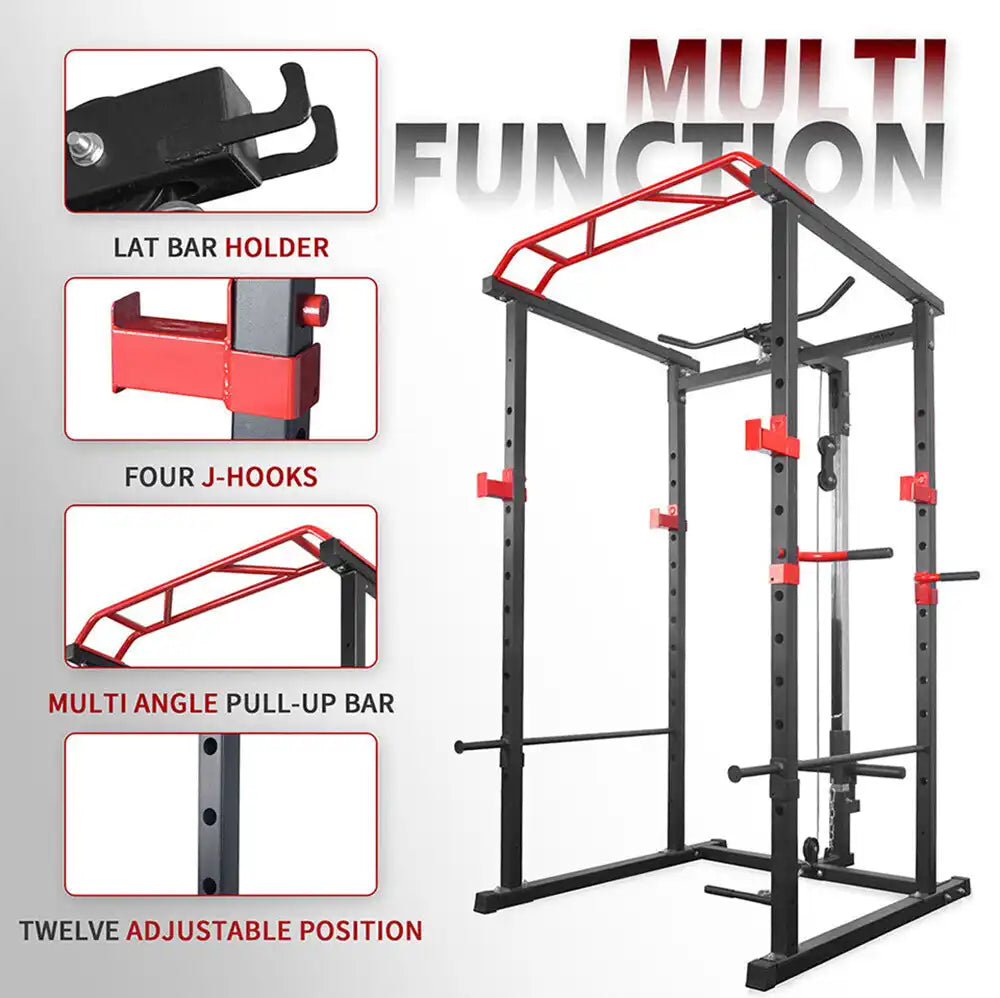 1441 Fitness Squat Rack With Lat Pull down - J008