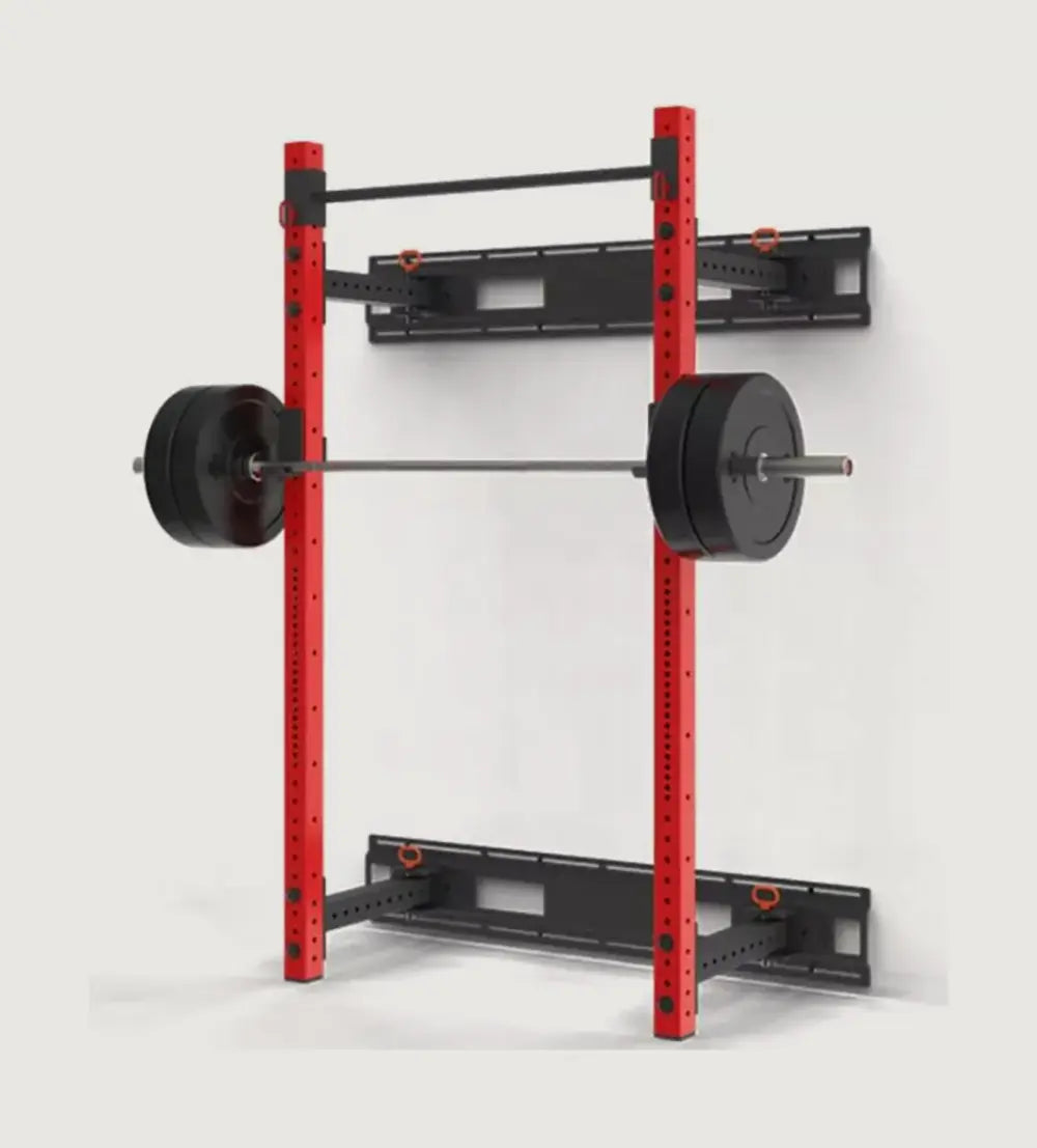 1441 Fitness Wall Mounted Foldable Squat Rack