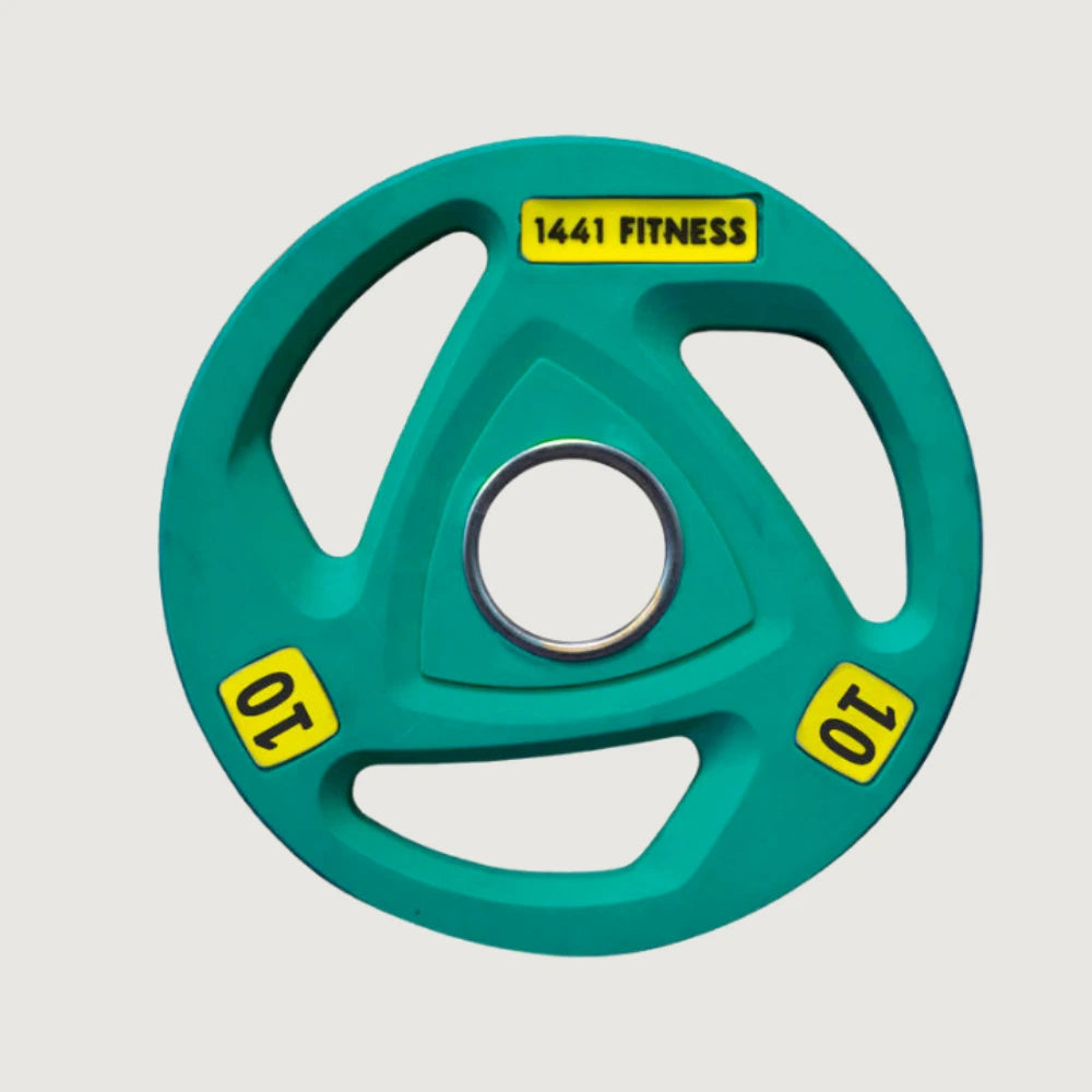 1441 Fitness Tri Grip Color PU Olympic Plate