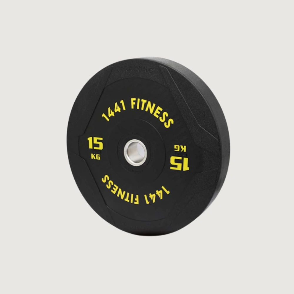 1441 Fitness PU Black Rubber Bumper Plate