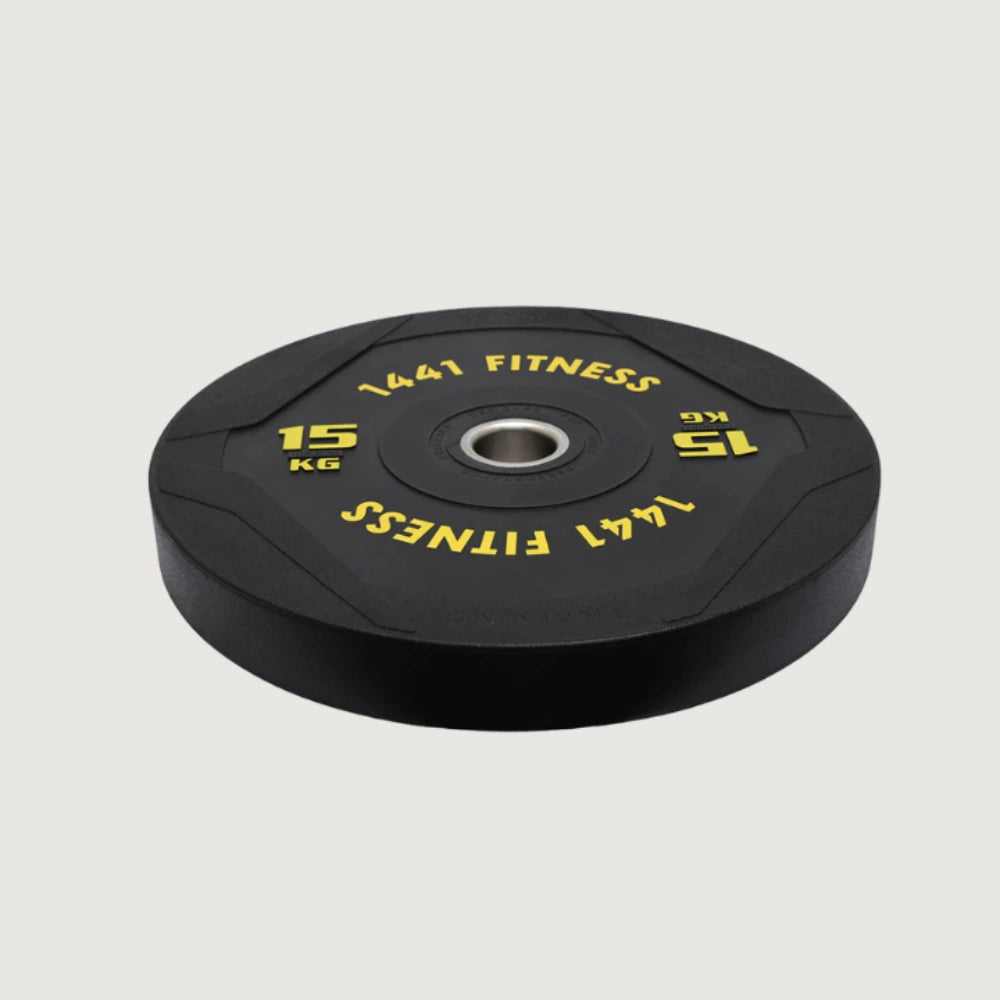 1441 Fitness PU Black Rubber Bumper Plate