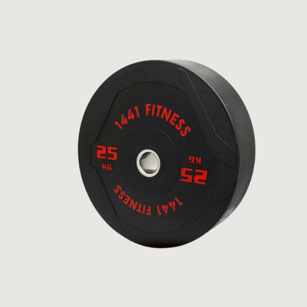1441 Fitness PU Black Rubber Bumper Plate